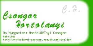 csongor hortolanyi business card